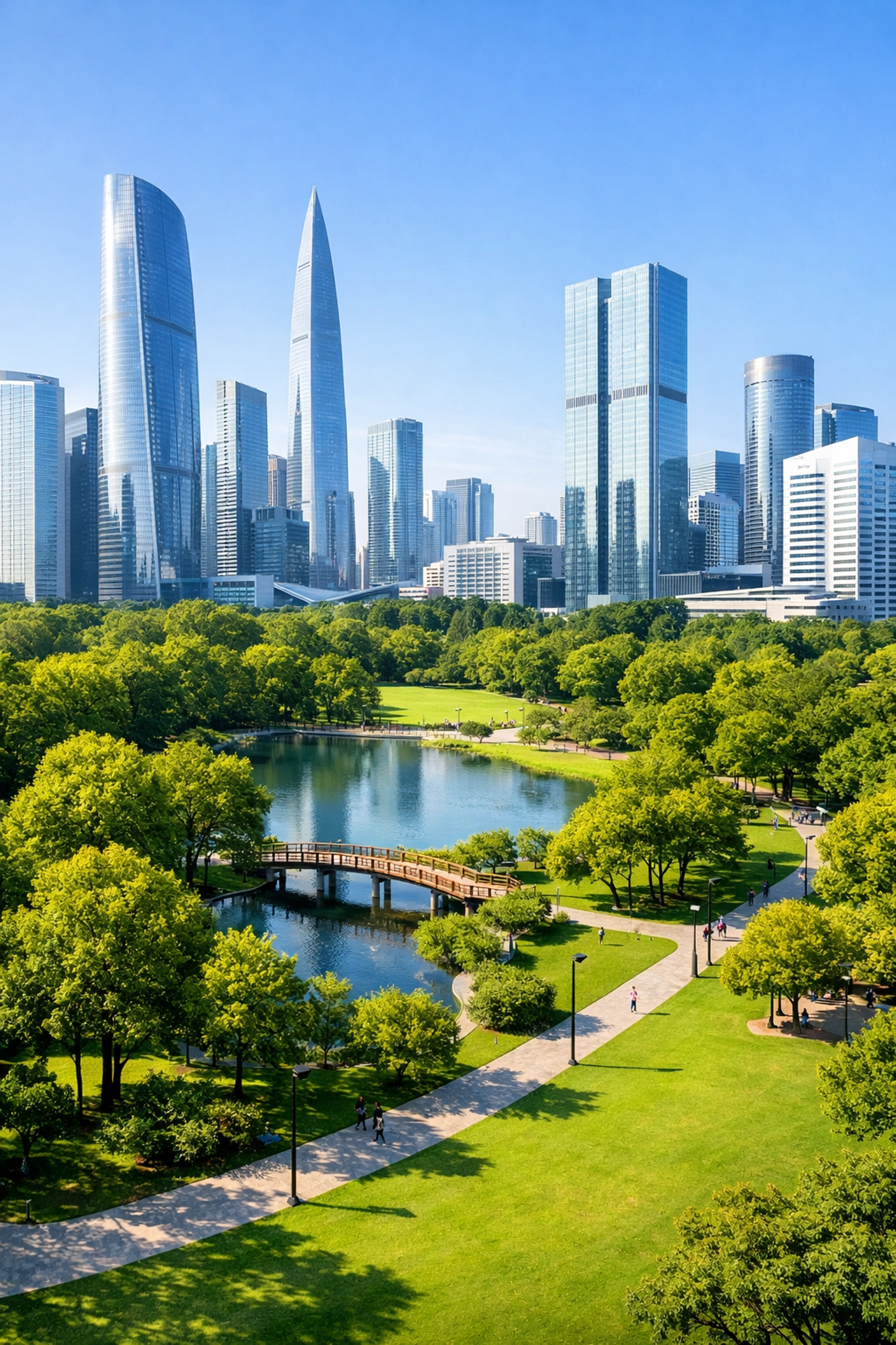 A city park representing the rhetorical strategy and metaphorical word choice used in SAT Reading.