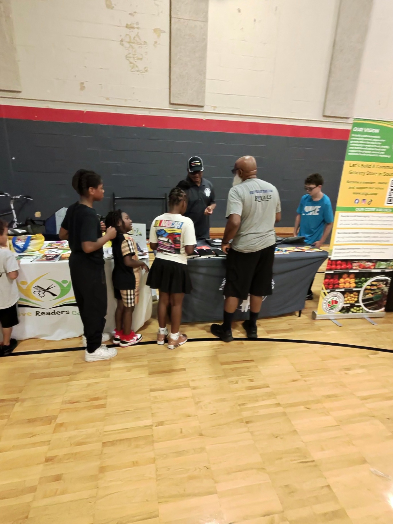 CRC outreach table at community event