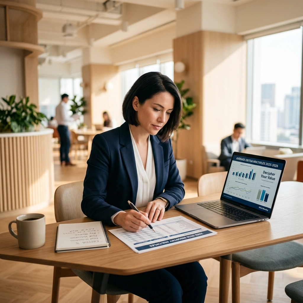 Learn the actual 2025-2026 EBITDA multiples for small businesses. Find out how to de-risk your operations and close the "Public Gap" for a life-changing exit.-1