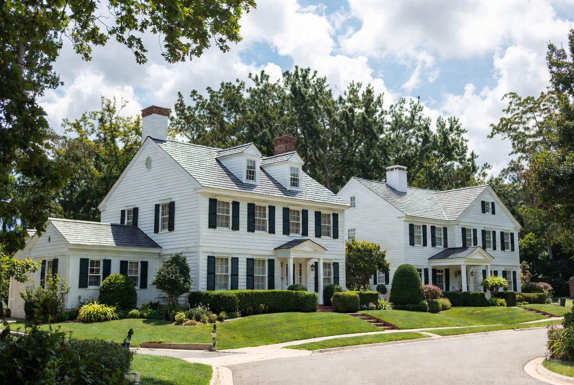 Two-story Colonial-style homes