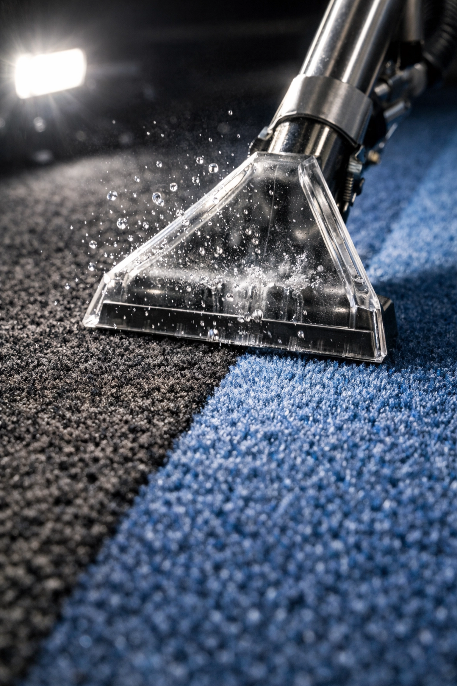 Professional carpet extraction cleaning in progress to maintain high-quality office standards.