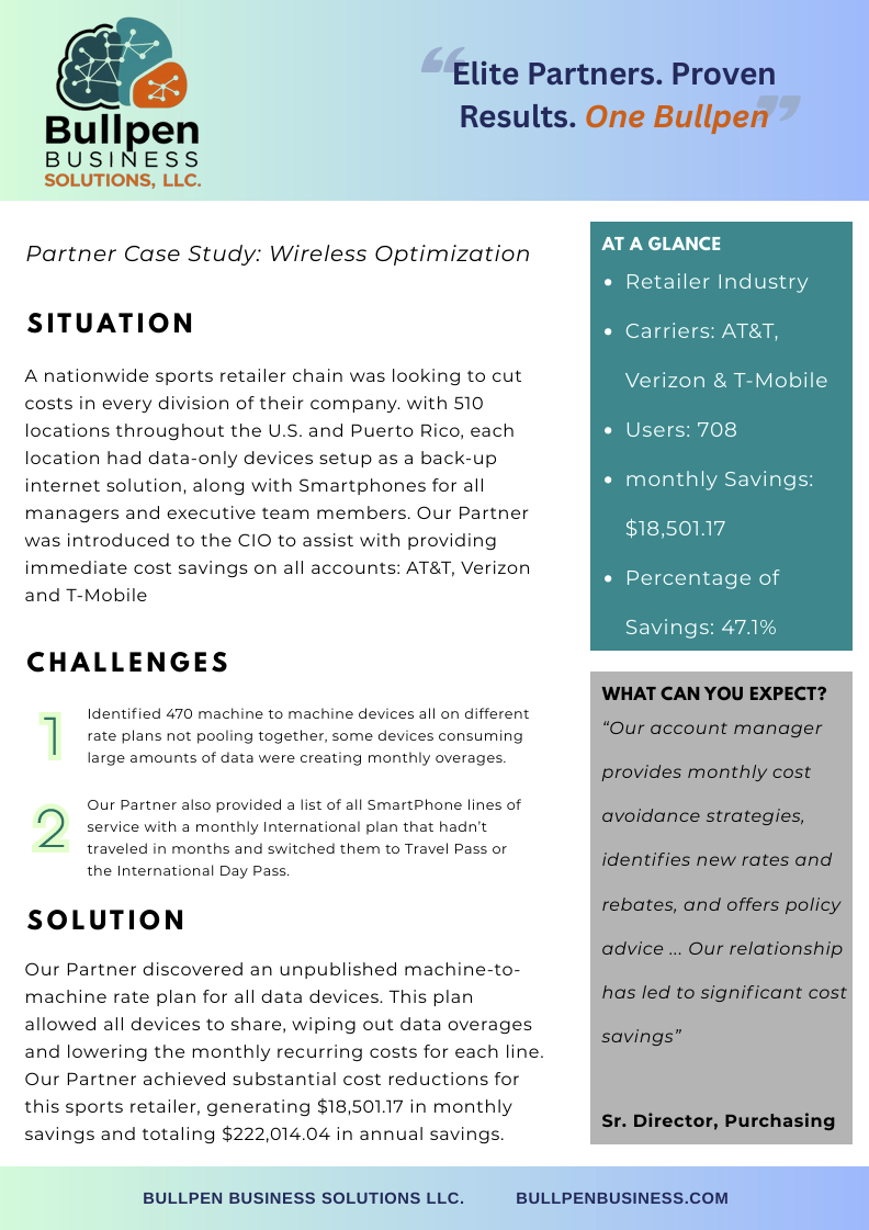 Case study overview on wireless optimization