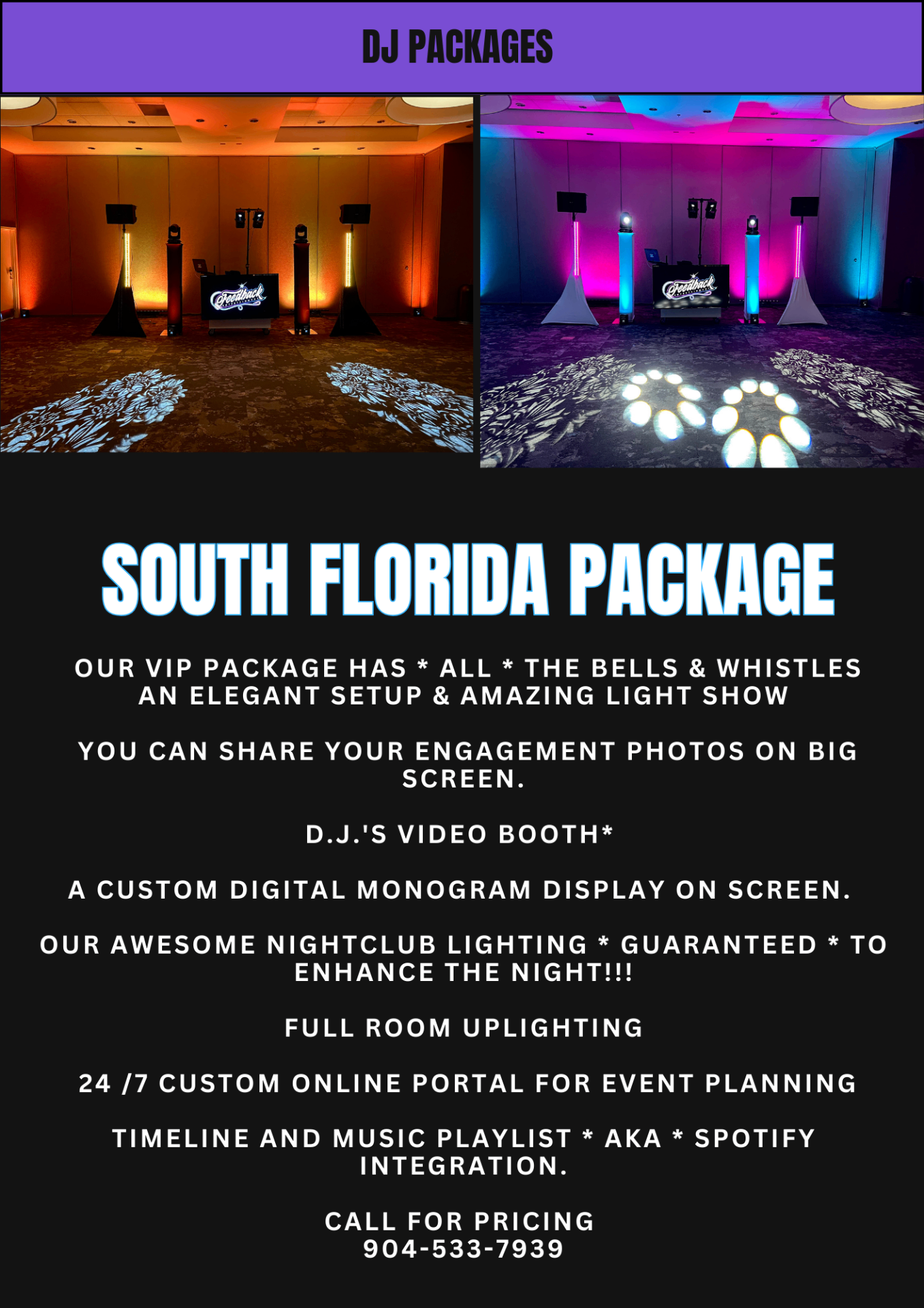 Vibrant DJ booth setup