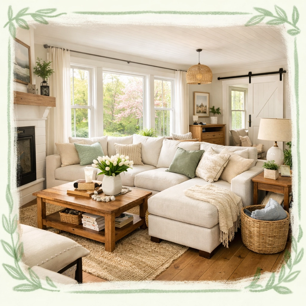 Beautifully staged Connecticut living room ready for home tours