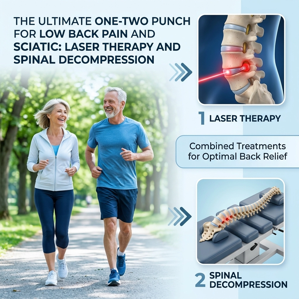 [HERO] The Ultimate One-Two Punch for Low Back Pain and Sciatica: Laser Therapy and Spinal Decompression
