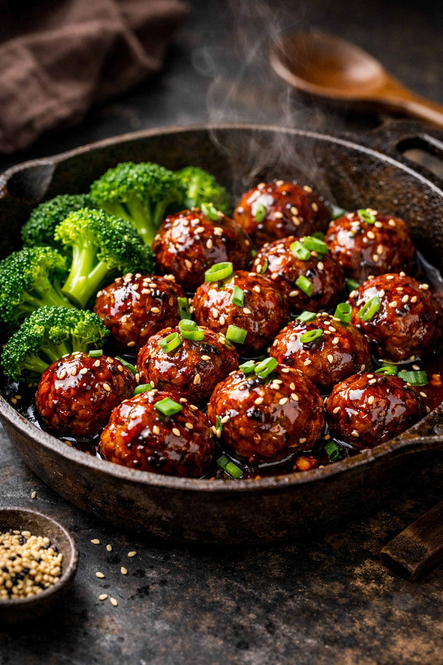 7 Quick 5-Ingredient Hacks for Easy Family Meals 5-ingredient honey garlic meatballs with steamed broccoli, a delicious easy weeknight dinner