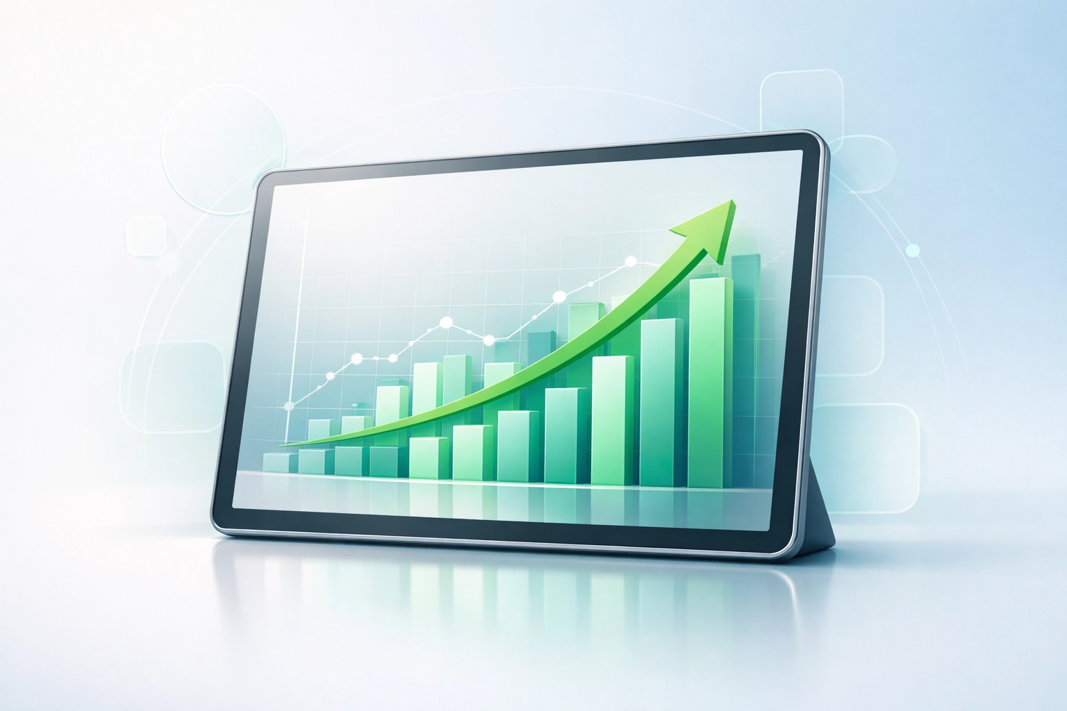 Upward trending performance metrics showing improved conversion rates from ethical closing techniques