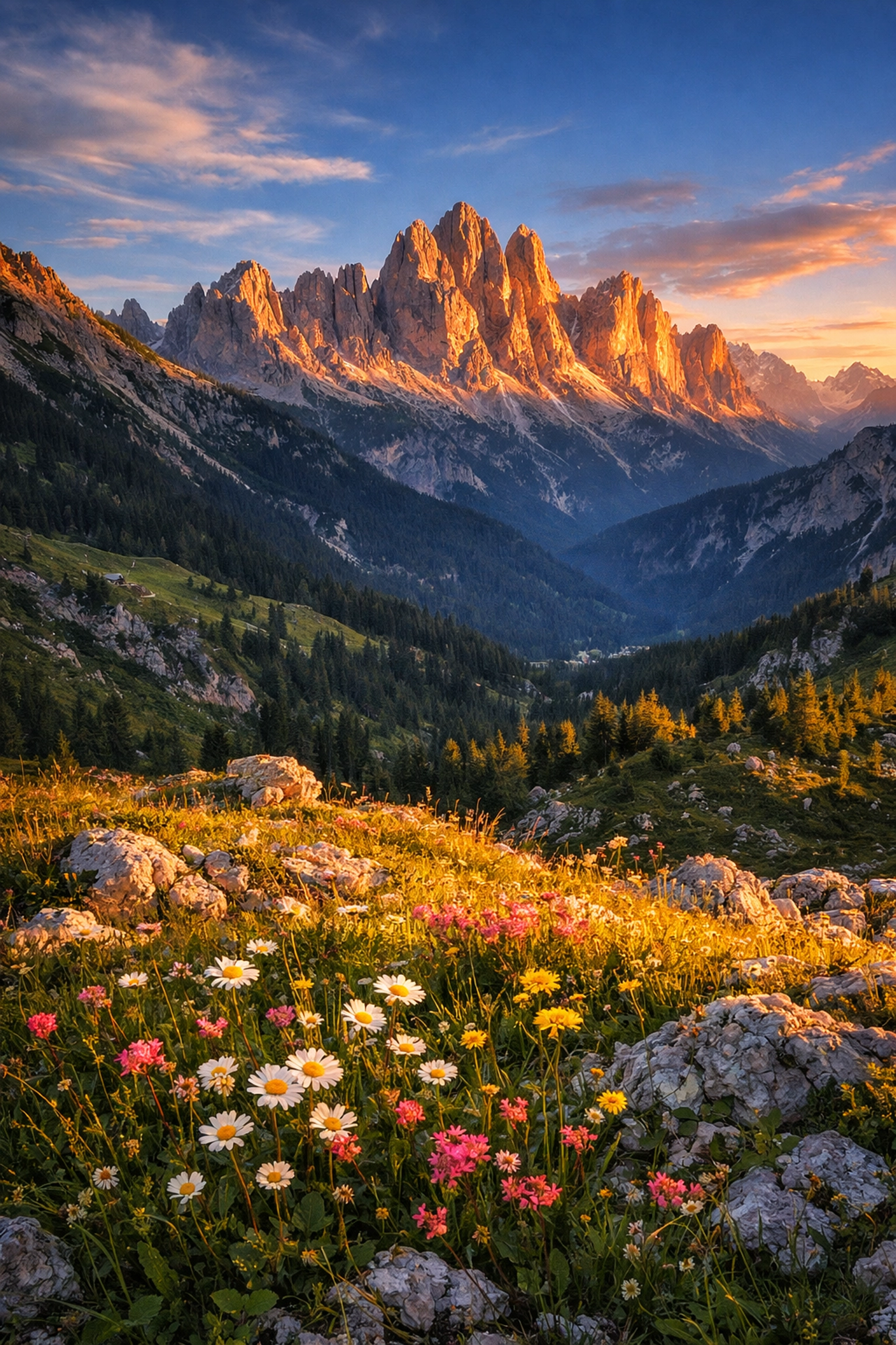 Mountain range edited with Relight AI to adjust depth and lighting for professional landscape photography.