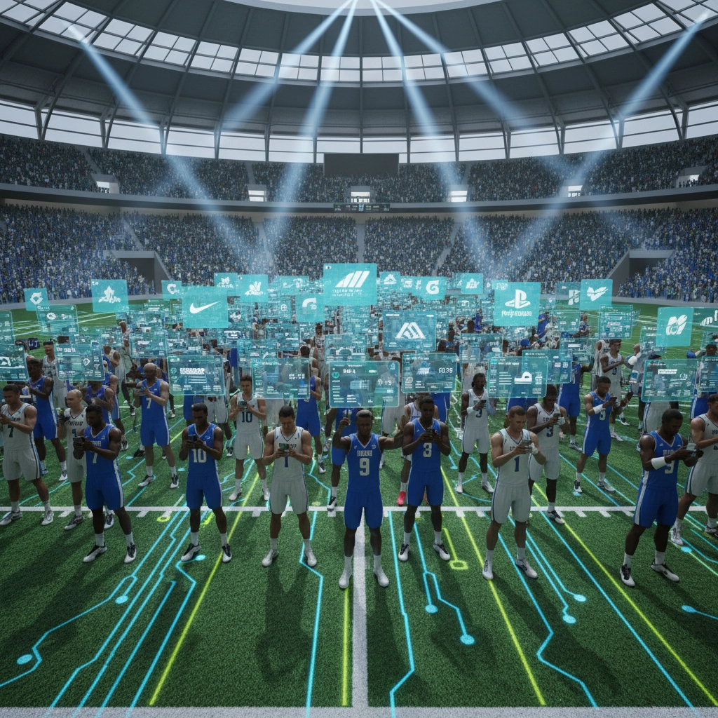 NIL market growth and brand participation visual