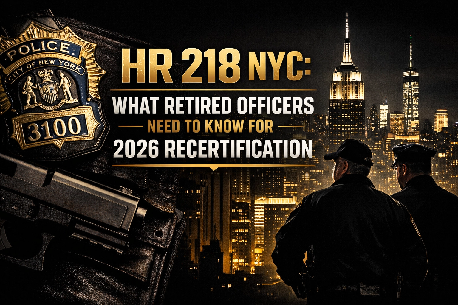 HR 218 NYC: What Retired Officers Need to Know for 2026 Recertification