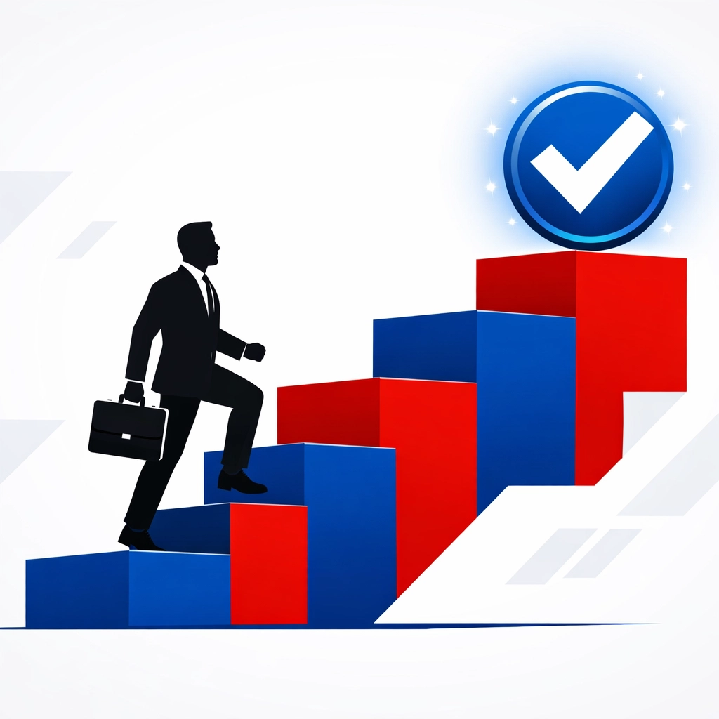 Illustration representing the path to achieving a Level 3 Transport Manager CPC qualification.