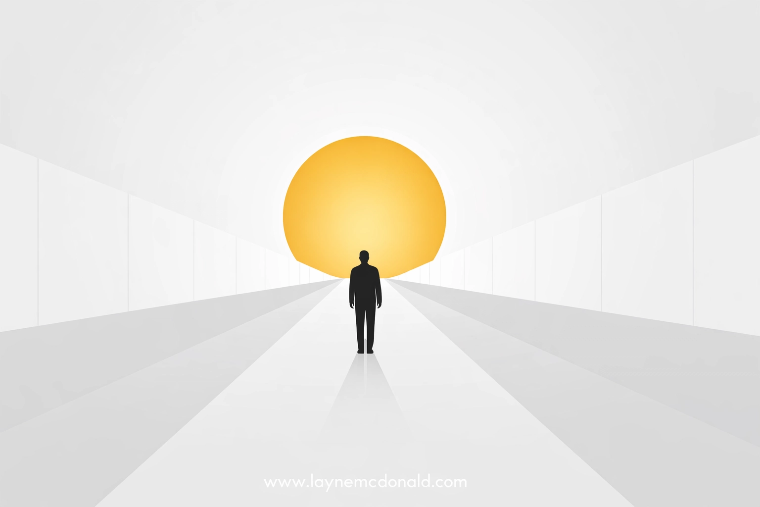 A figure on a clean path toward light, symbolizing leadership integrity and honest faith-based growth.