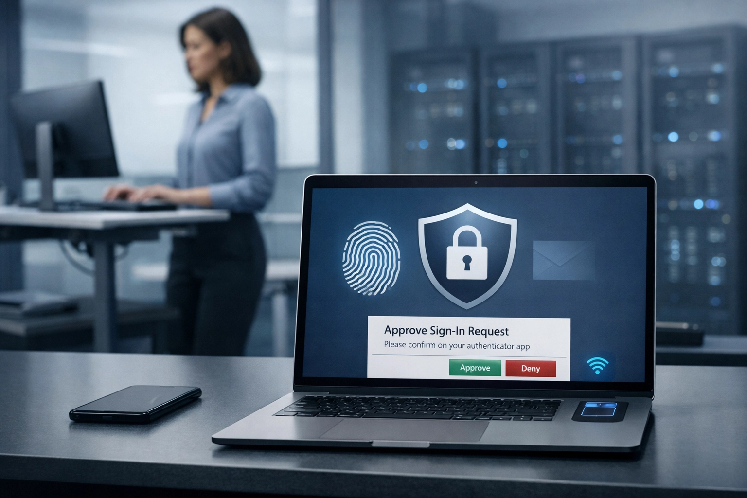 Multi-factor authentication protecting business data with layered security controls