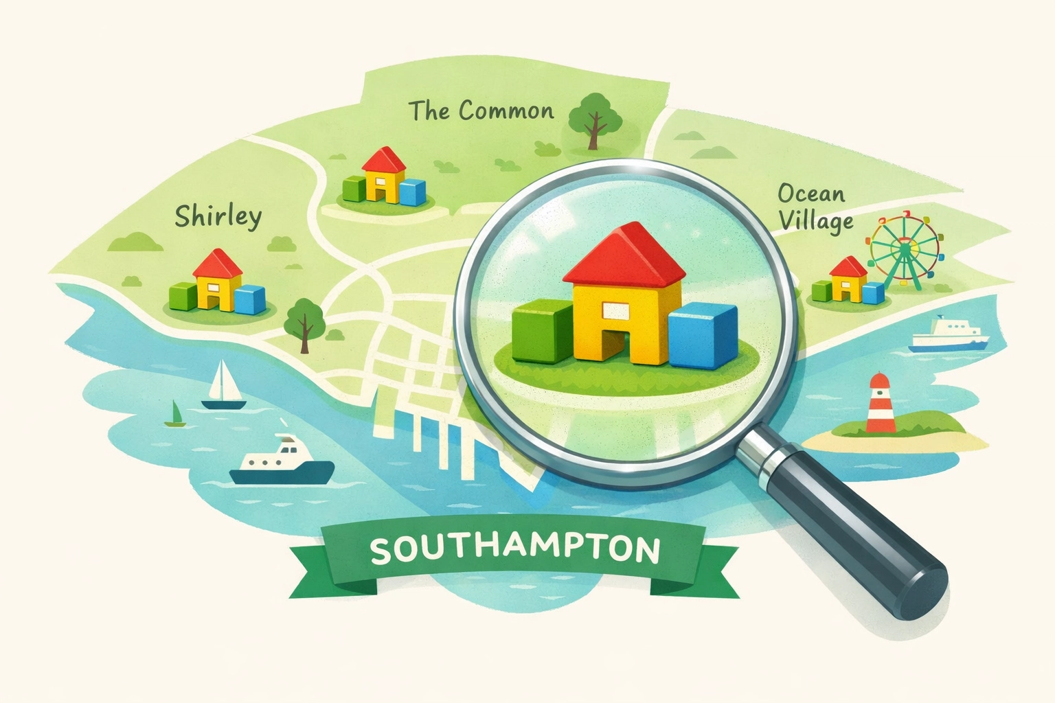 Map showing expert CCTV installation Southampton services for pre-schools across the city and surrounding areas.