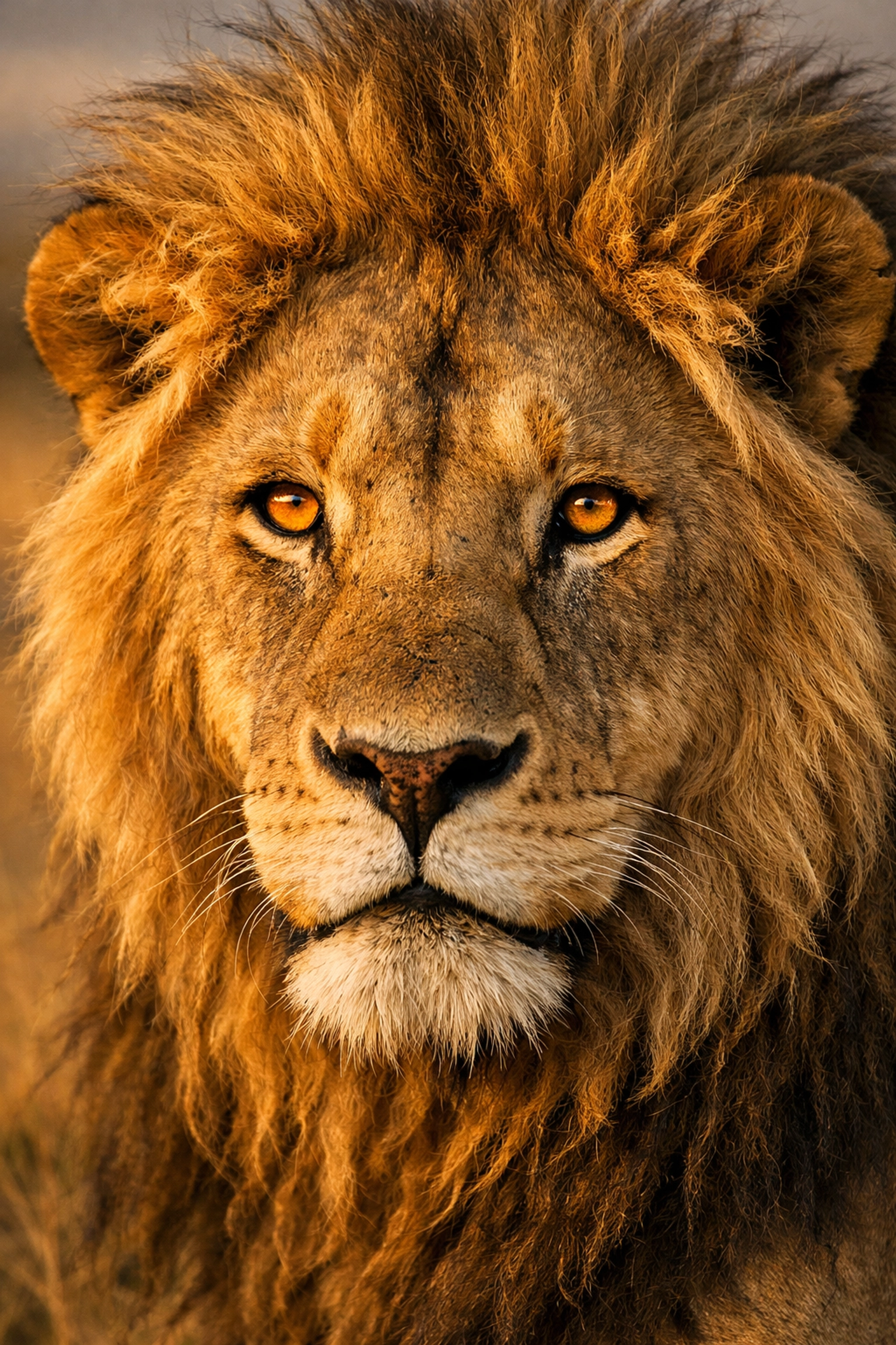 Close-up of a majestic male lion, highlighting high-quality wildlife stock photos for guest engagement.