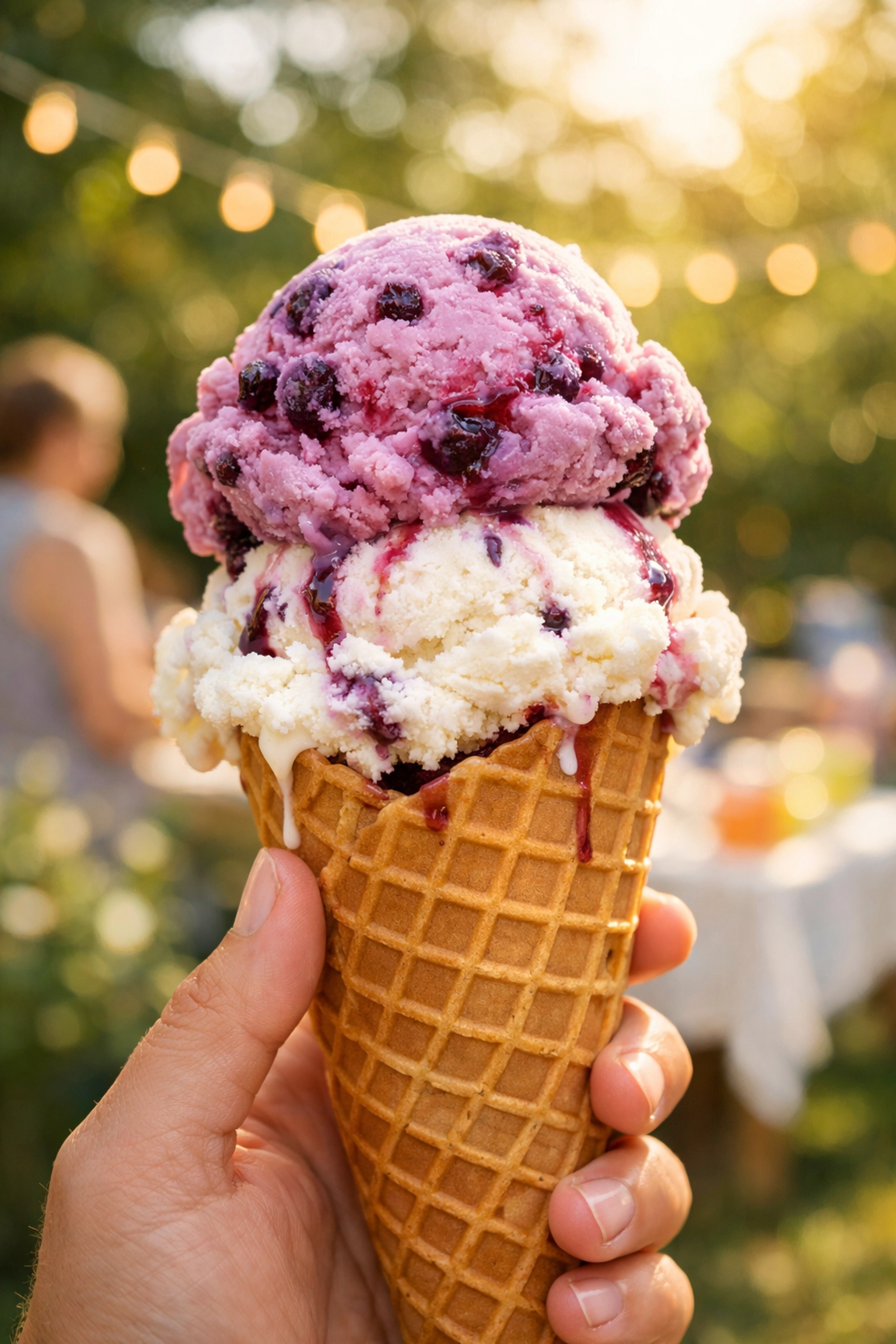 Hand-scooped old-fashioned ice cream catering for a summer event in Salt Lake City.