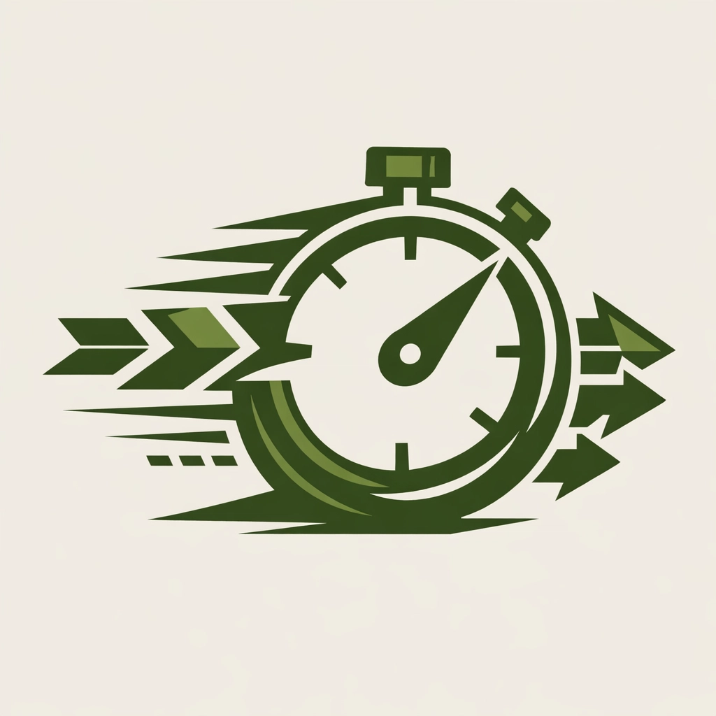 Clock with arrows showing timing strategy for competitive Cook County housing market