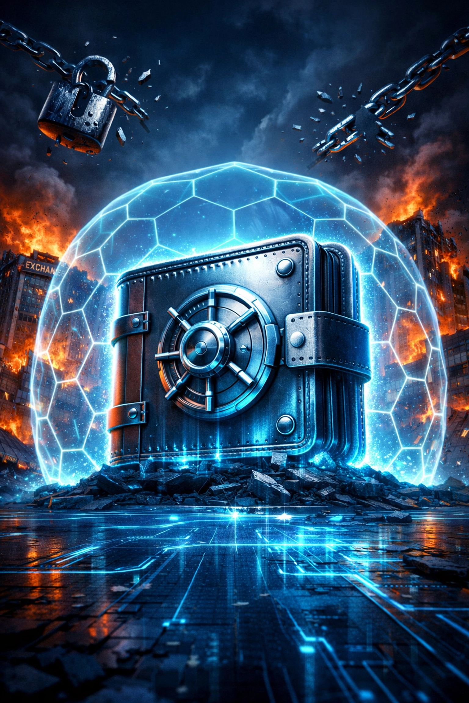 Self-custody crypto wallet protection against centralized exchange failures and security risks