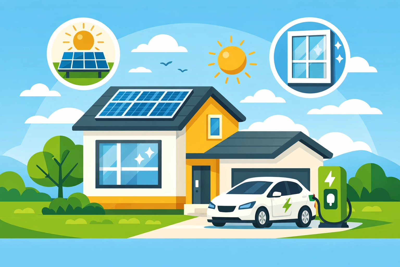 Energy-efficient home with solar panels qualifying for New Haven tax credits