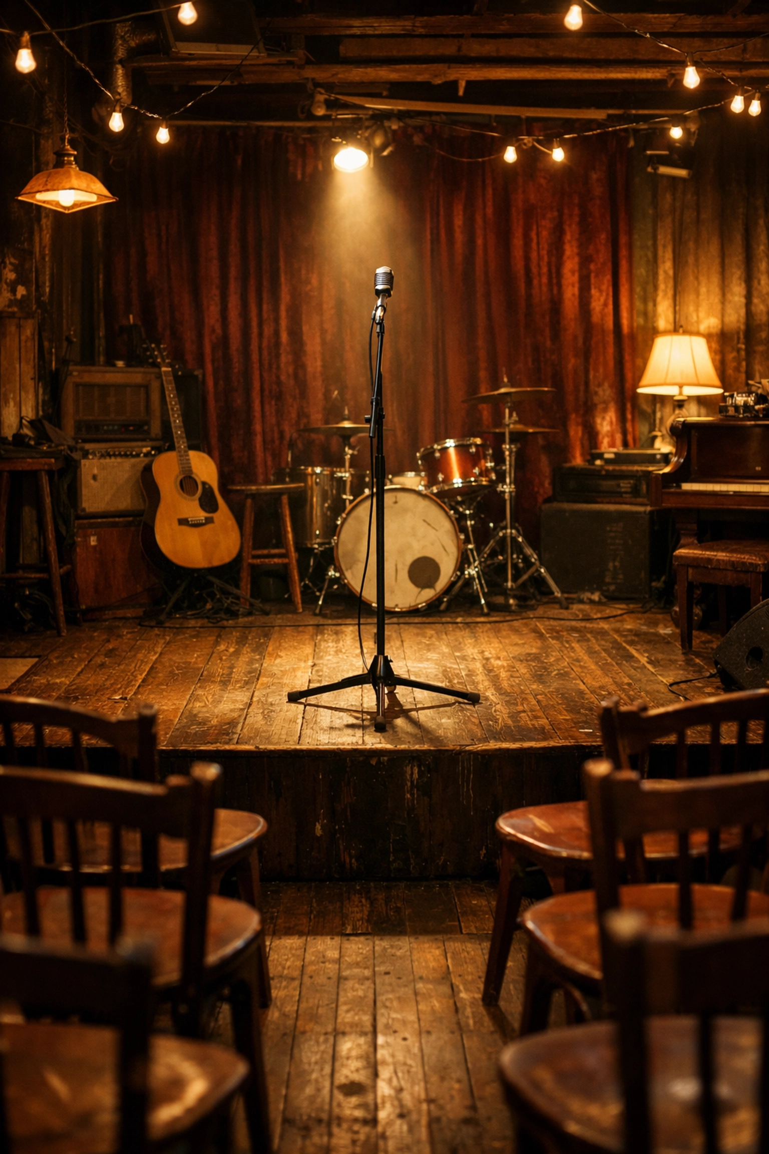 Live music stage at Hotel Utah Saloon showcasing SF's legacy music venue atmosphere