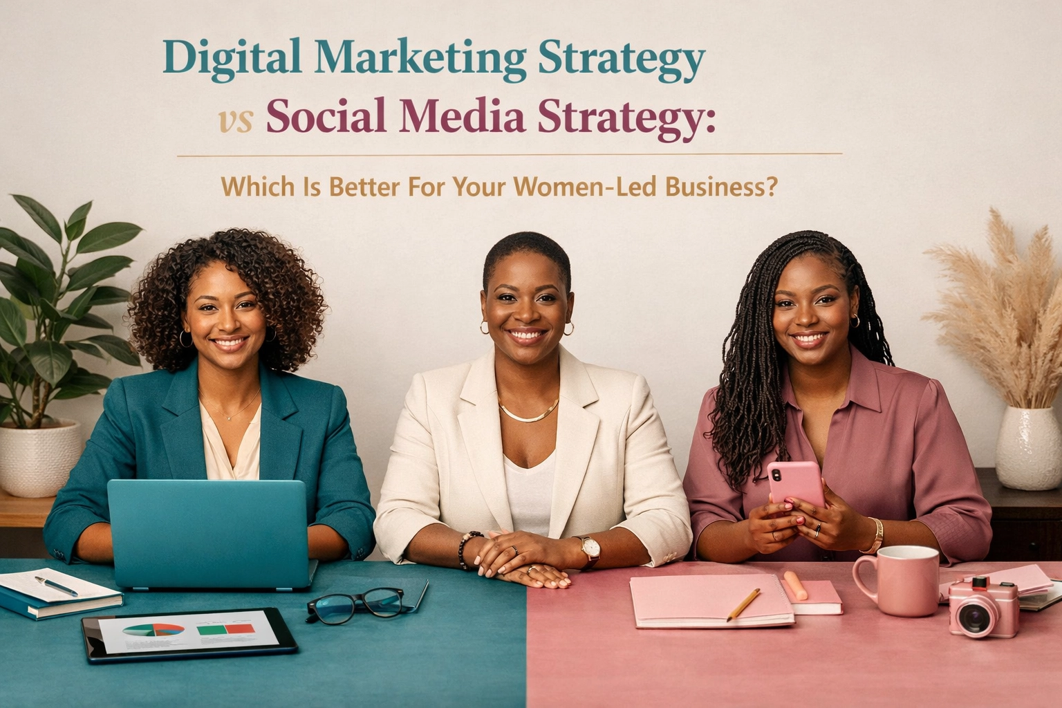[HERO] Digital Marketing Strategy vs Social Media Strategy: Which Is Better For Your Women-Led Business?