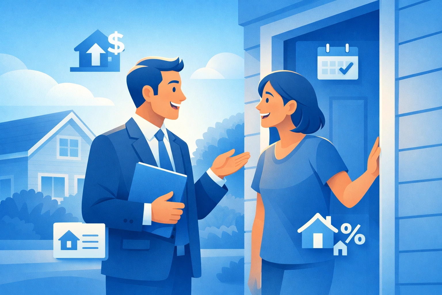 Agent having informed conversation with homeowner using predictive lead intelligence