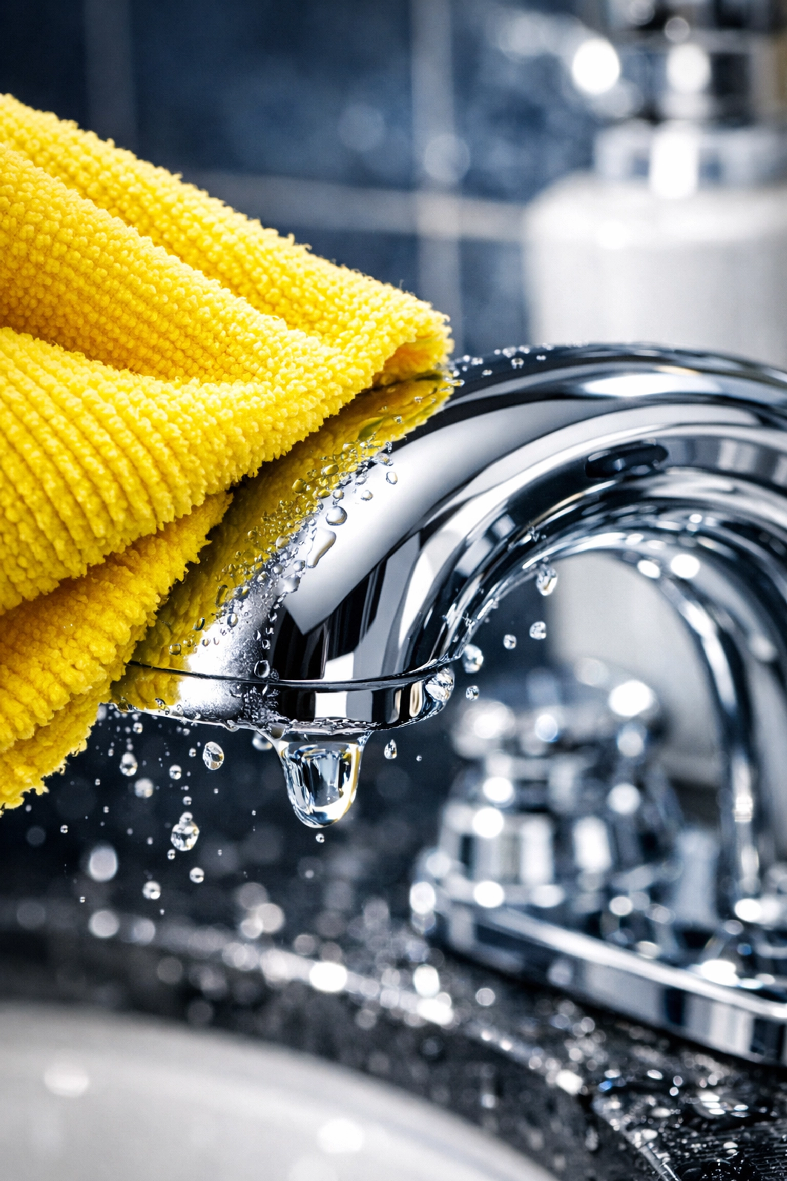 Detailed eco-friendly deep cleaning Lowell using safe solutions on a polished bathroom fixture.