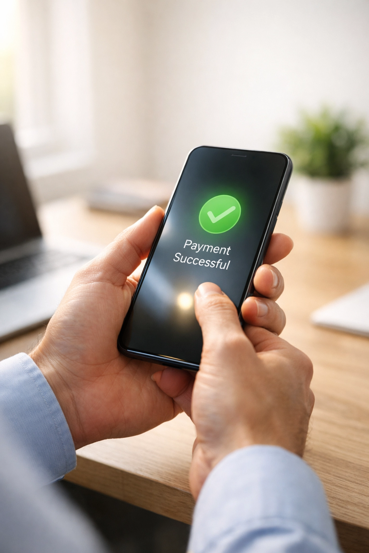 Person using a smartphone for an instant Interac e-transfer loan in Canada.