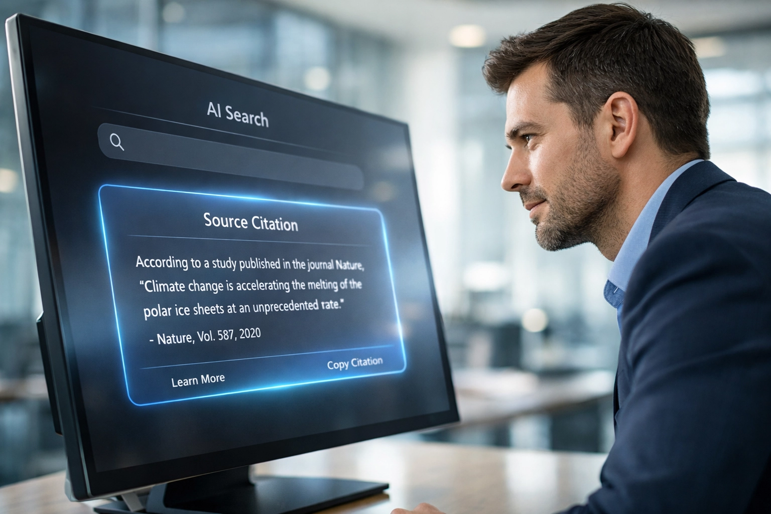 Digital strategist analyzing AI search results and authoritative source citations for client SEO.
