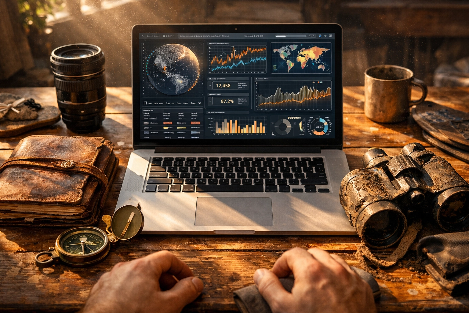 Professional workspace with tools illustrating real-world expertise and E-E-A-T for SEO tips for beginners.