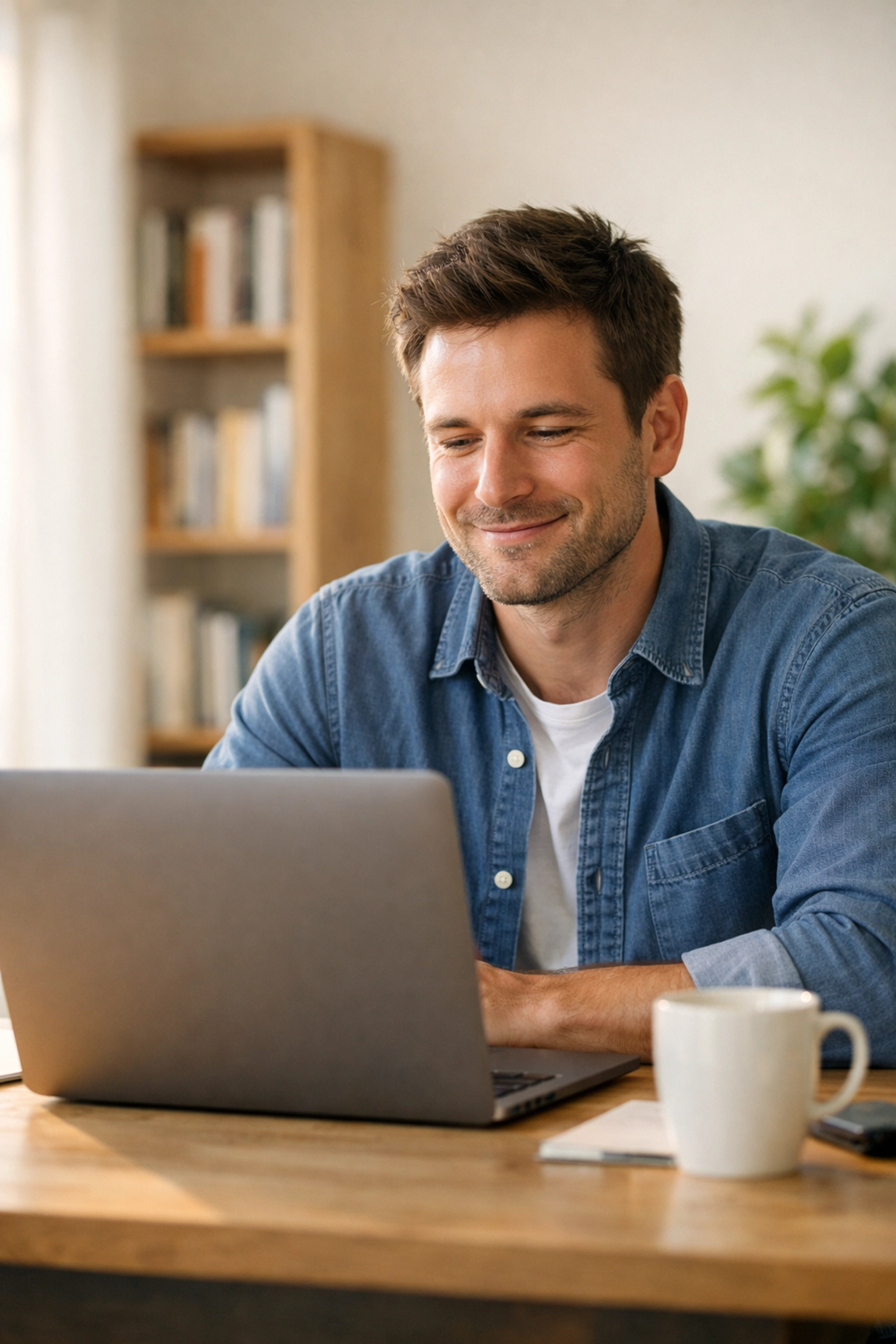 Young man relieved after receiving approval for a personal loan for bad credit in Canada.