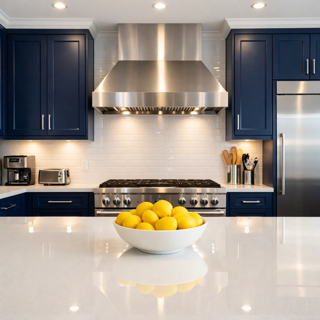 Immaculate kitchen in a Boston condo after a professional move-out cleaning service for a security deposit return.