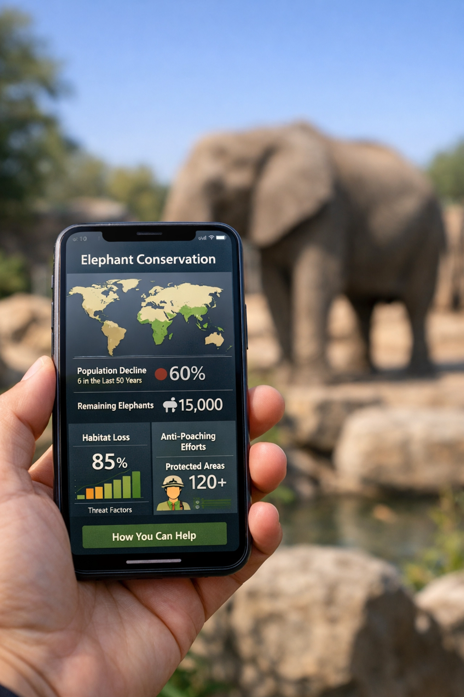 Interactive mobile marketing at a zoo exhibit connecting brands with visitors through digital integration.
