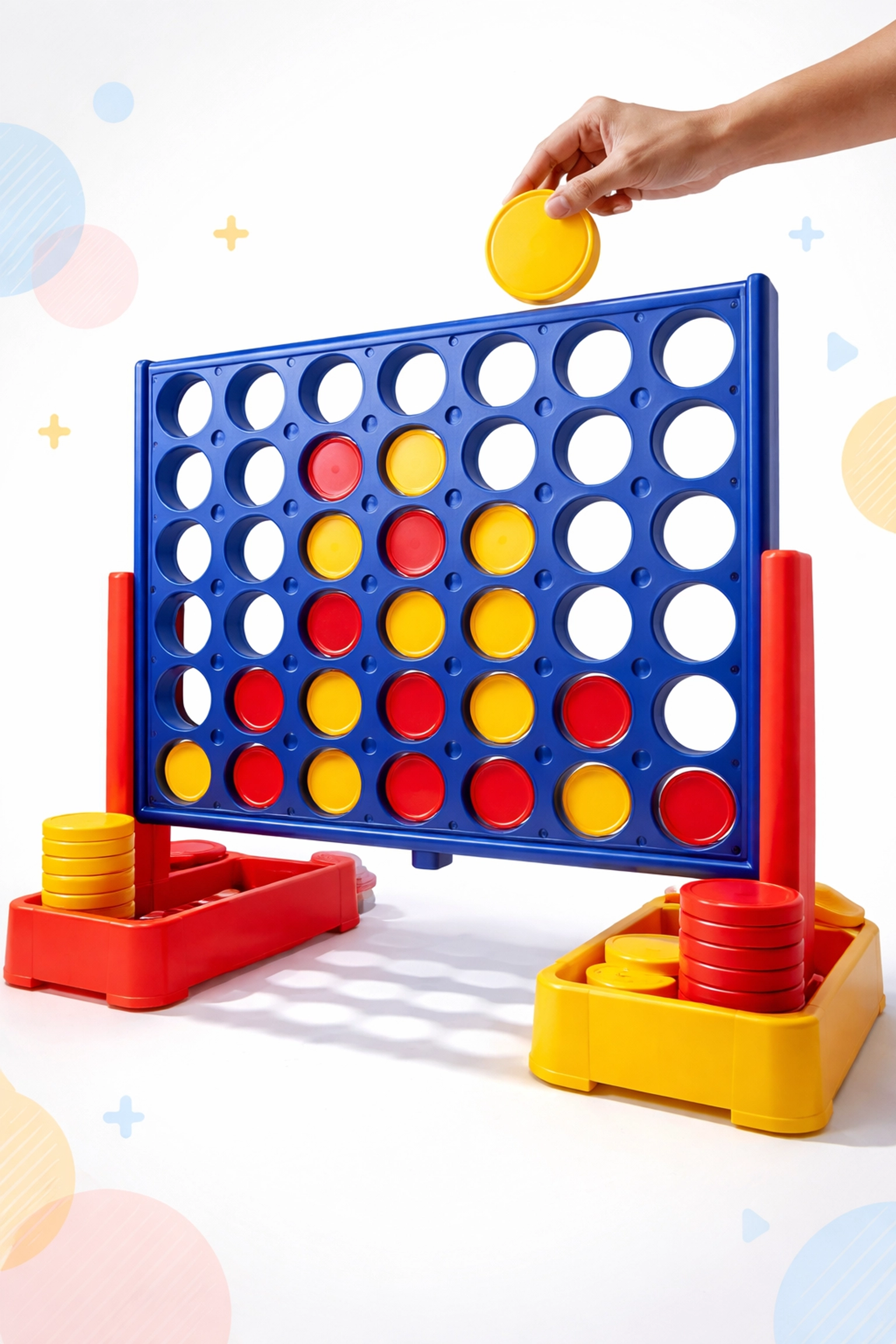 Oversized Giant Connect Four game rental promotes interactive play at community events and fundraisers.