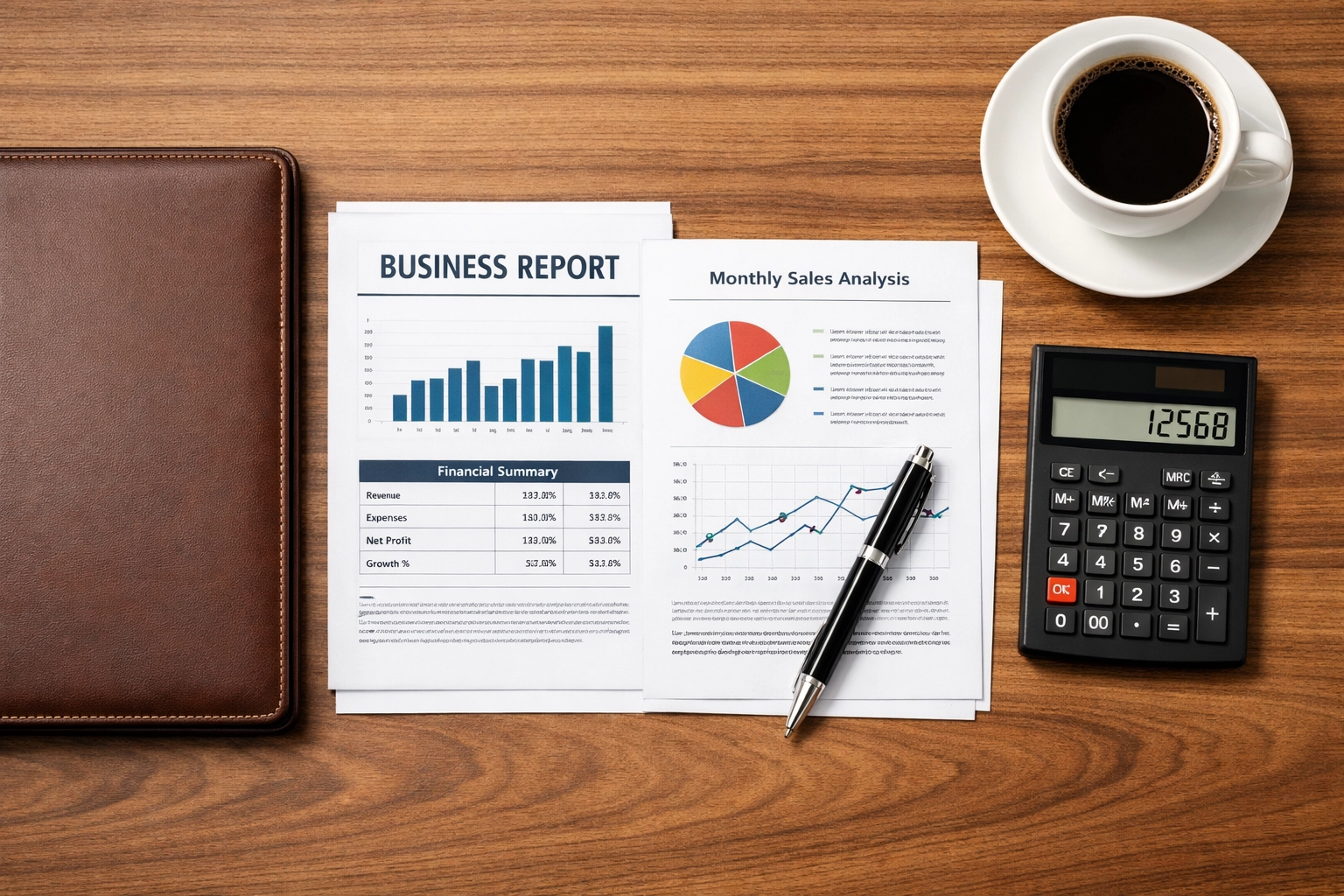 Organized business loan documents and financial paperwork for fast approval