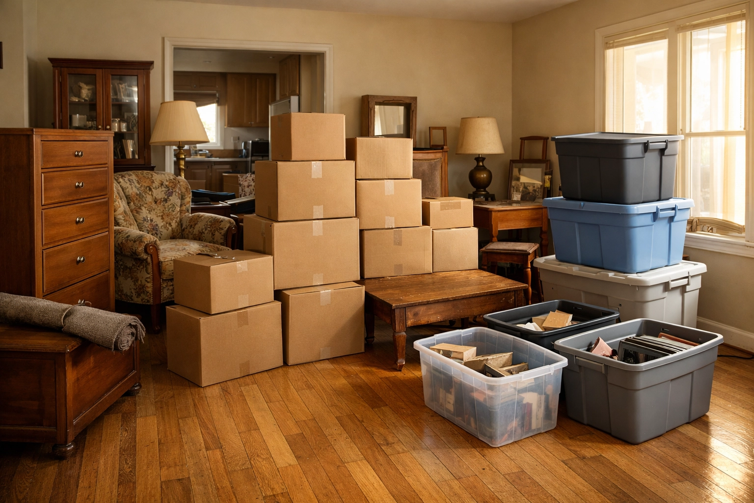 Inherited home filled with personal belongings and furniture requiring estate cleanout