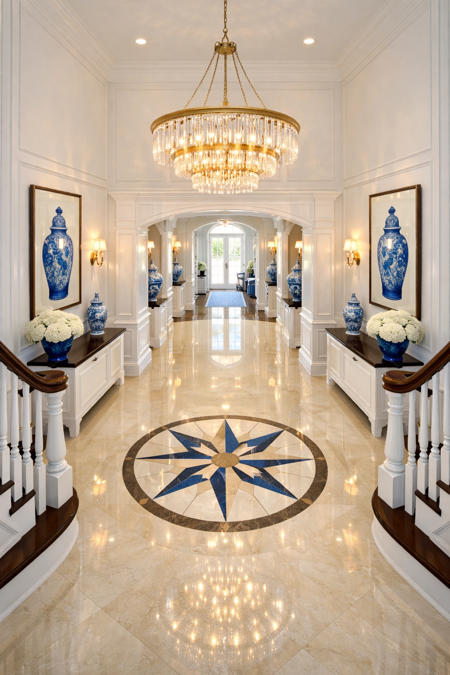 A bright and organized home foyer after a thorough weekly house cleaning Shrewsbury MA service visit.