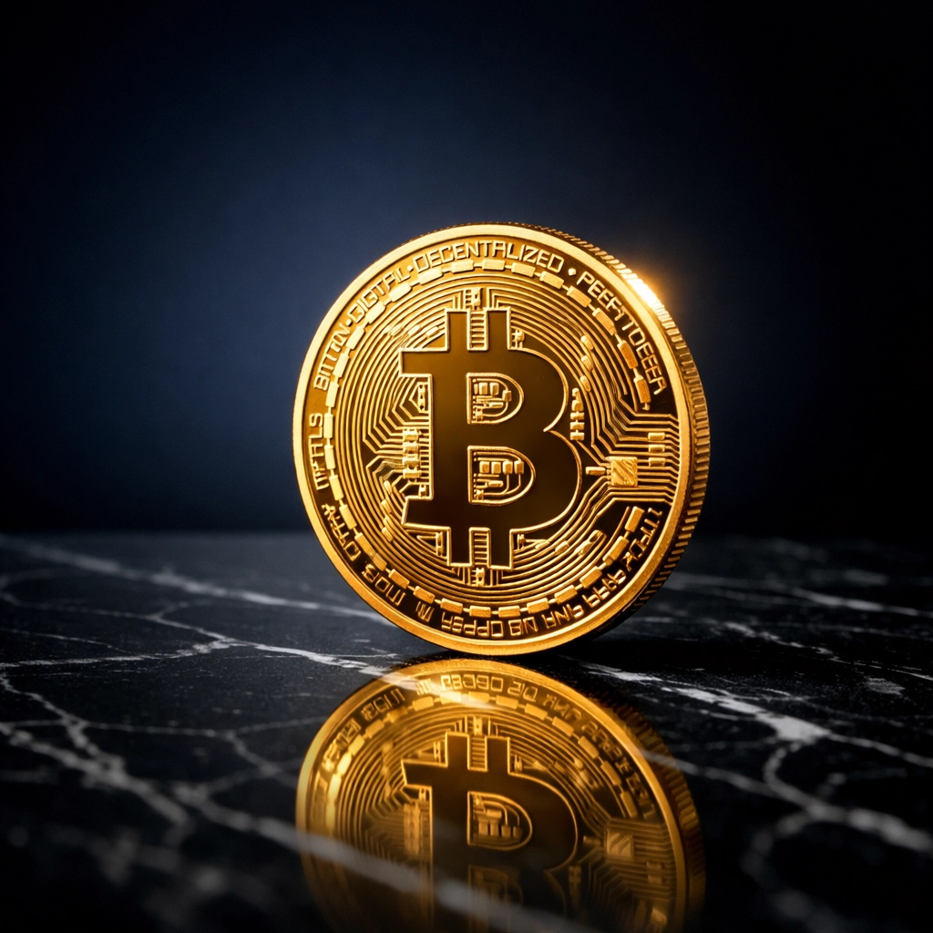 Golden Bitcoin coin symbolizing institutional cryptocurrency investment strategy