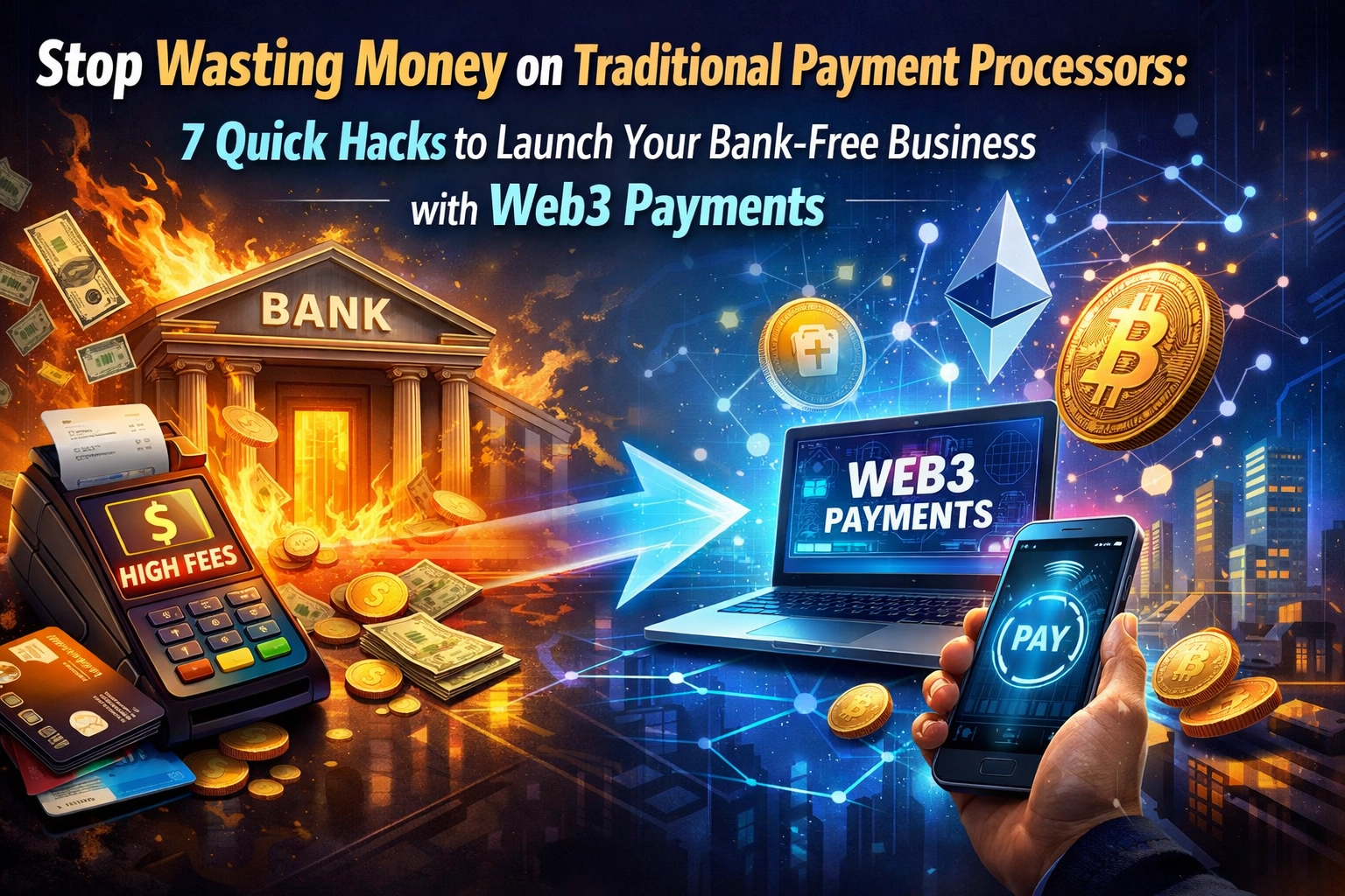 [HERO] Stop Wasting Money on Traditional Payment Processors: 7 Quick Hacks to Launch Your Bank-Free Business with Web3 Payments