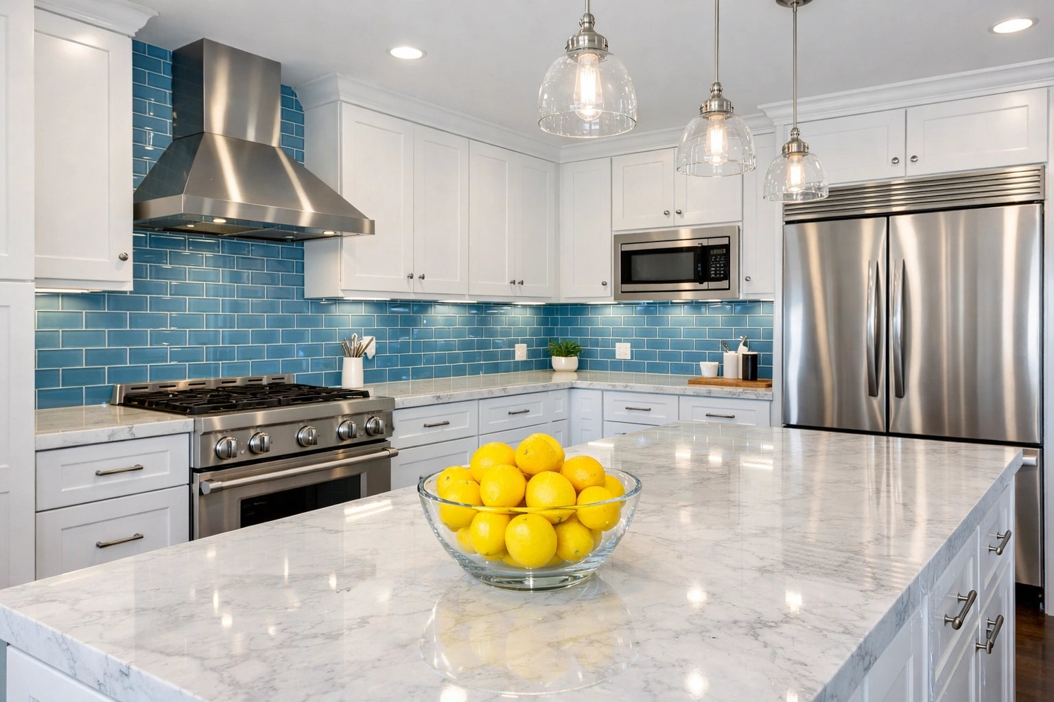 Spotless luxury Worcester kitchen after professional move-out cleaning services by maid services Worcester.