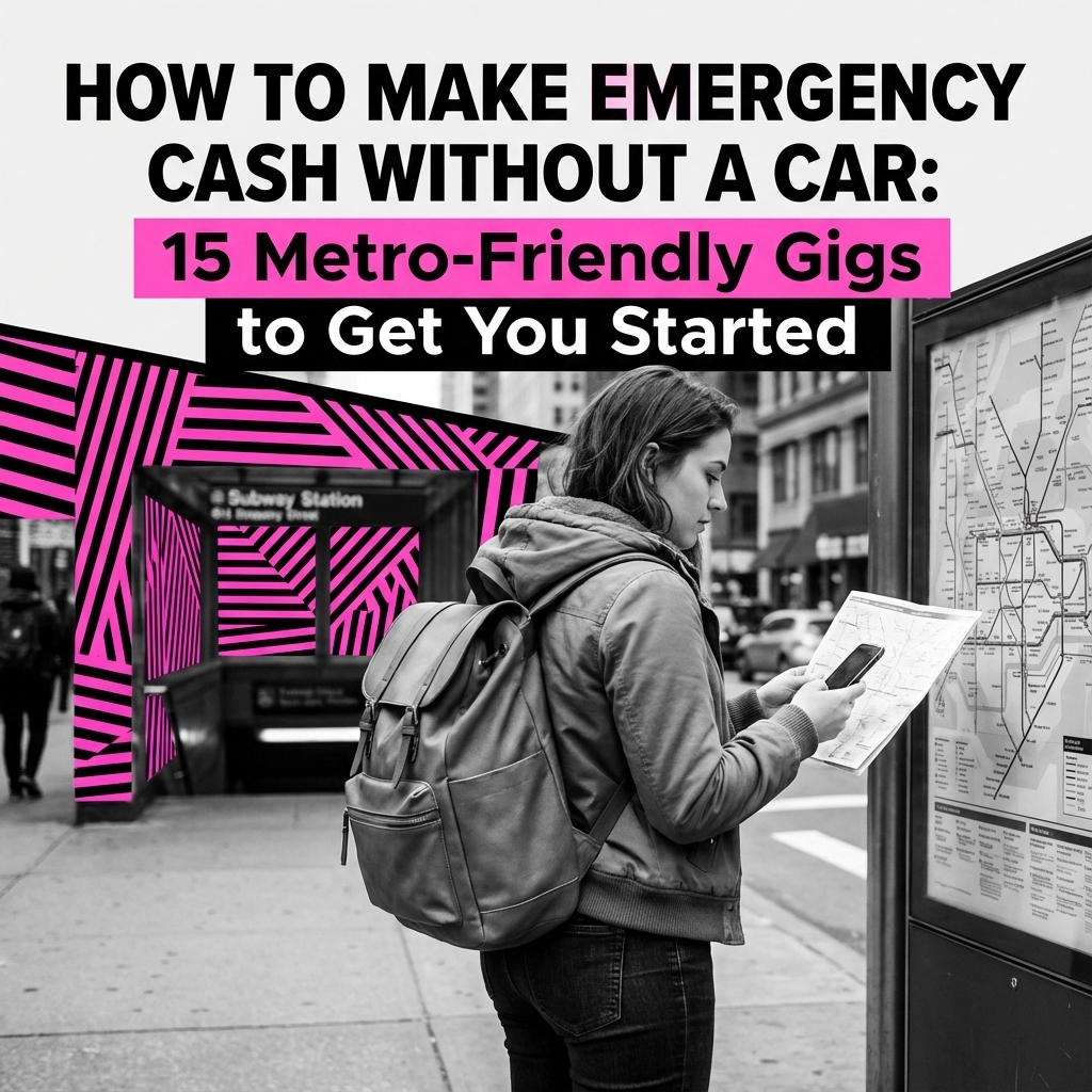 How to Make Emergency Cash Without a Car: 15 Metro-Friendly Gigs to Get You Started