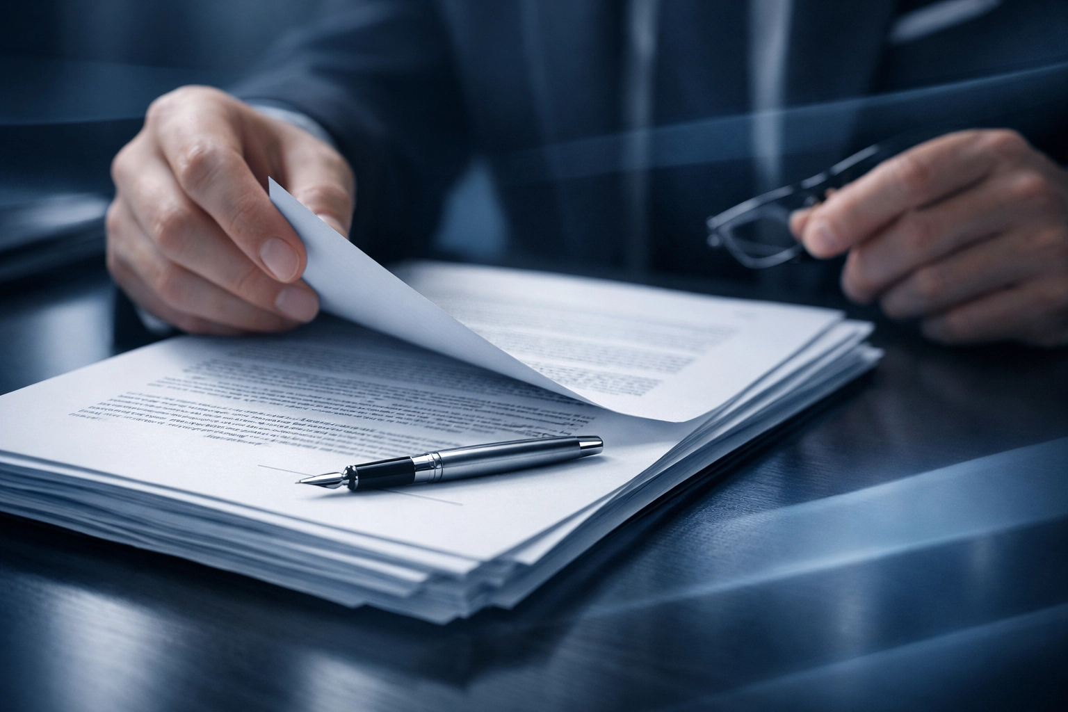 Virginia attorney reviewing legal documents to build a strong DUI defense strategy.