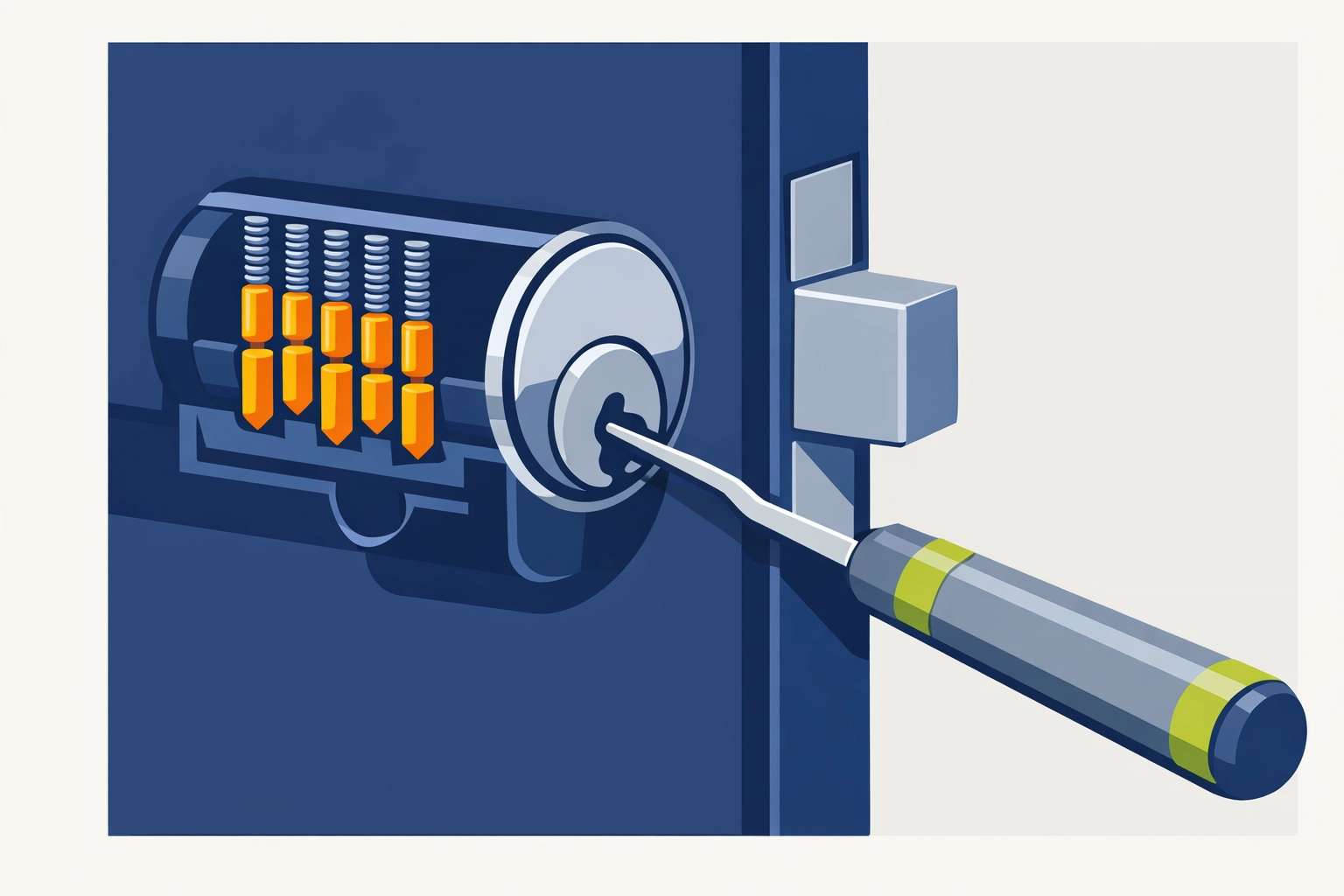 Non-destructive lock picking technique used by Bristol emergency locksmiths