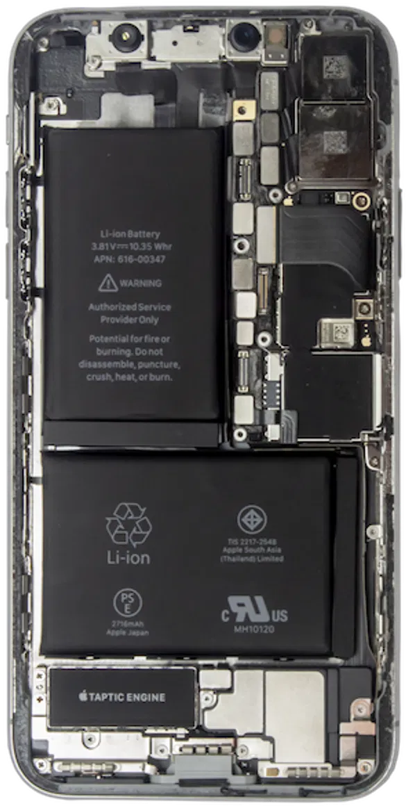 iPhone interior closeup