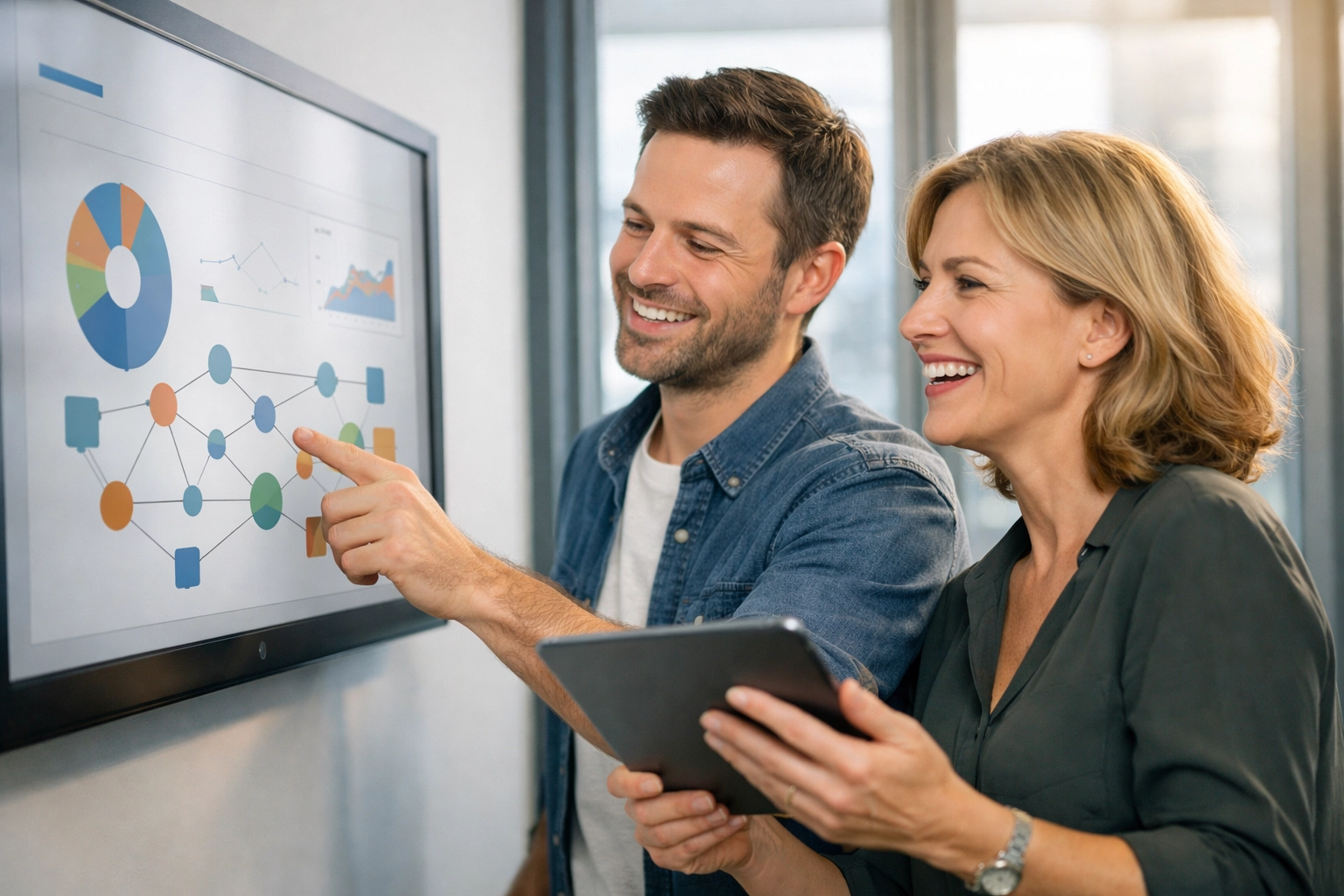 IT professionals collaborating on a modern dashboard to optimize ServiceNow integration and legacy data workflows.