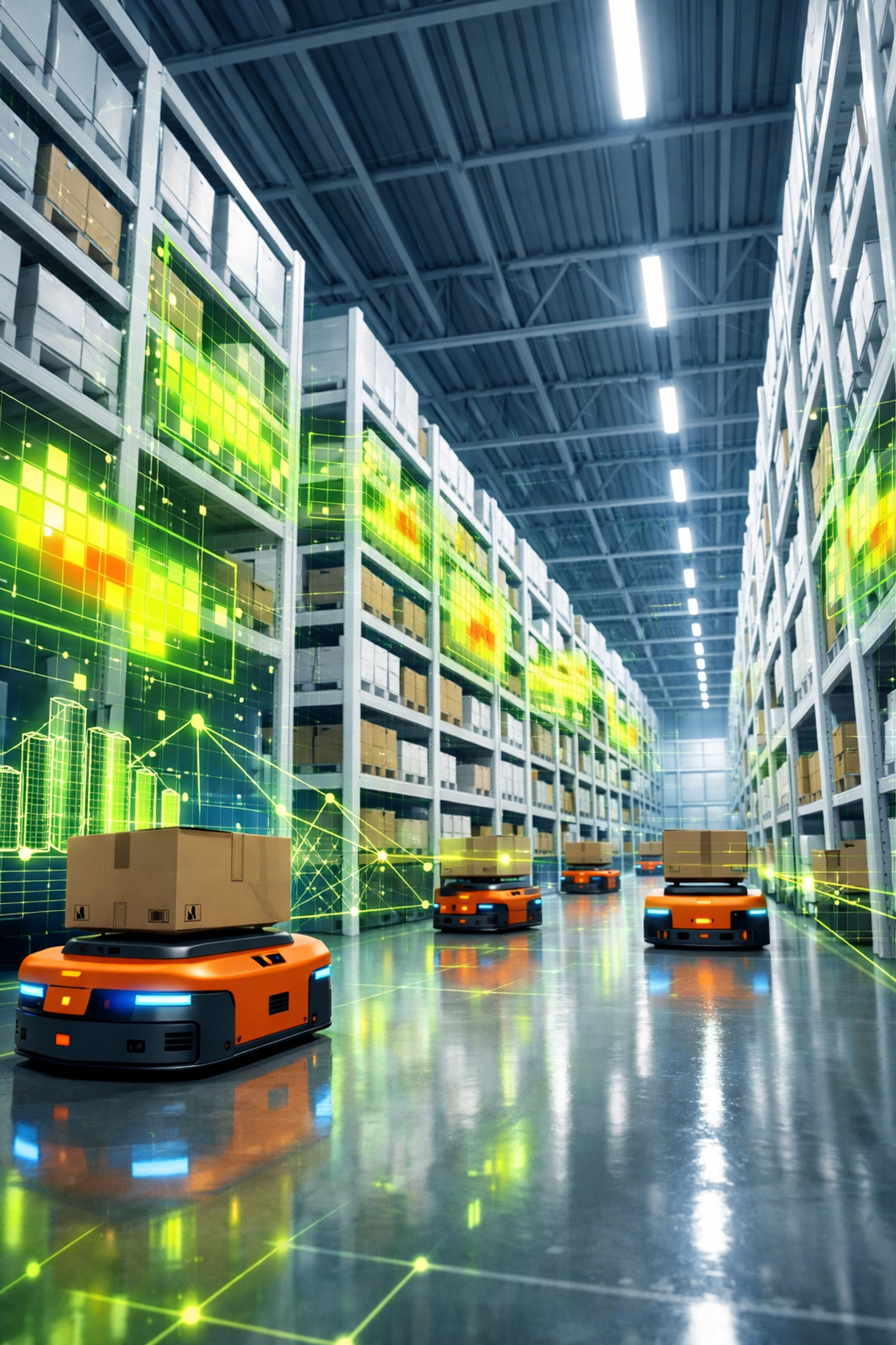 Lagerautomatisierung und intelligentes Bestandsmanagement zur Senkung der Logistikkosten.