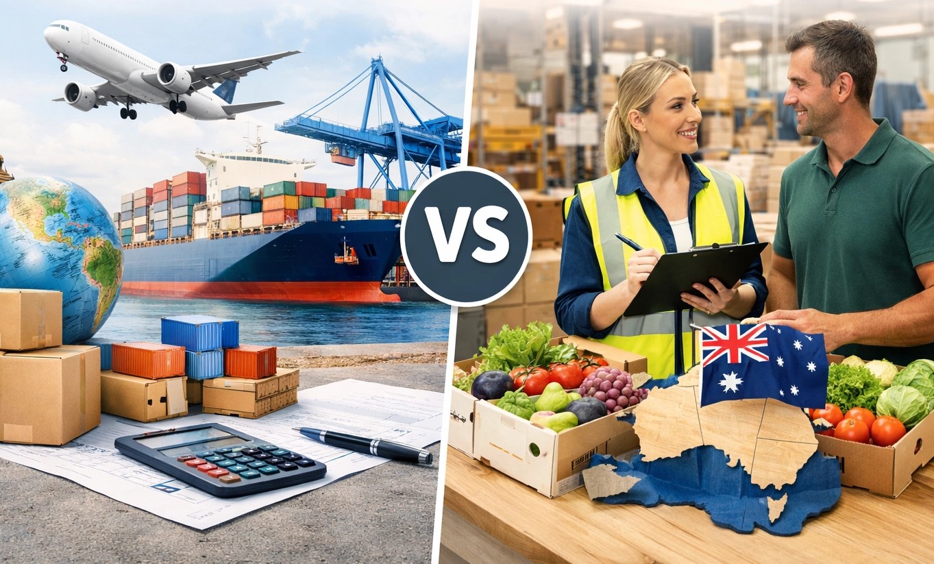 Side-by-side comparison: International vs Local Australian Suppliers