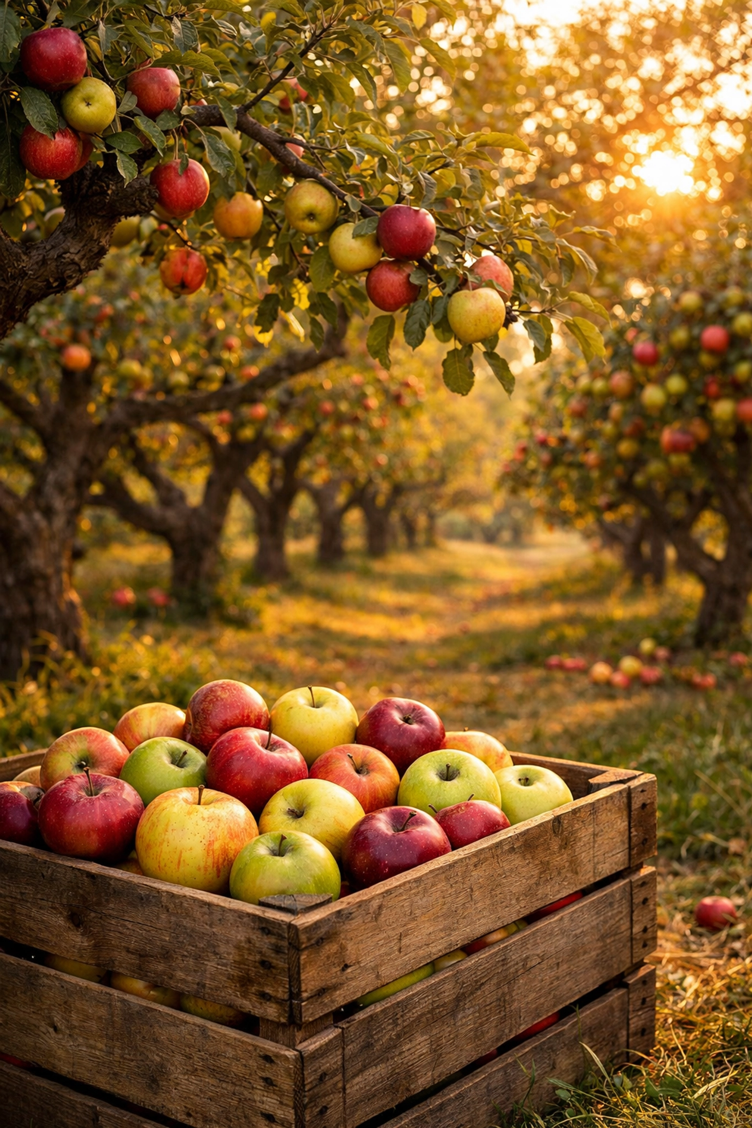 Heritage apple orchard with heirloom apples celebrating stewardship and conservation