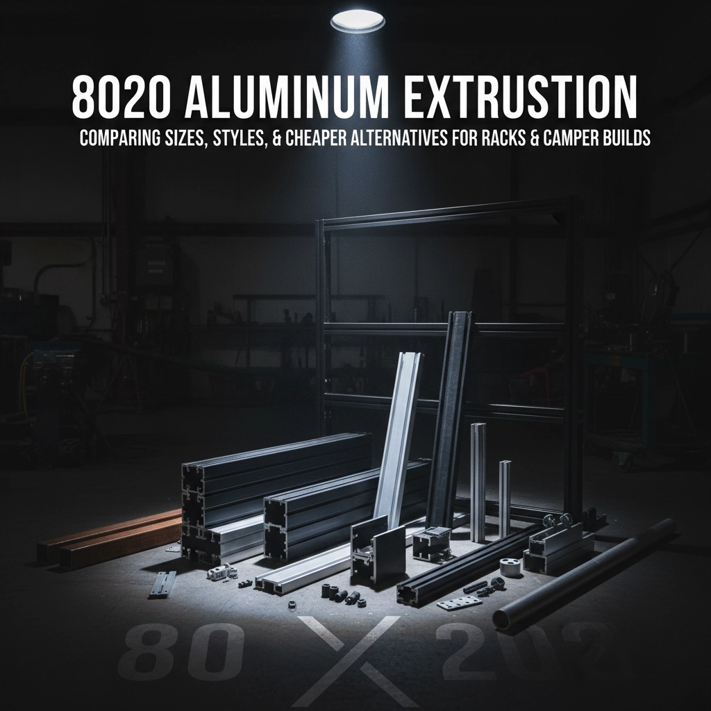 80/20 Aluminum Extrusion: Comparing Sizes, Styles, and Cheaper Alternatives for Racks & Camper Builds
