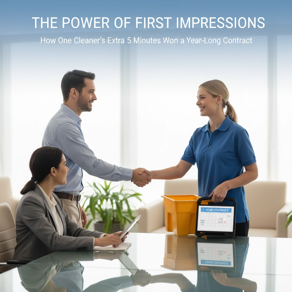The Power of First Impressions: How One Cleaners Extra 5 Minutes Won a Year-Long Contract